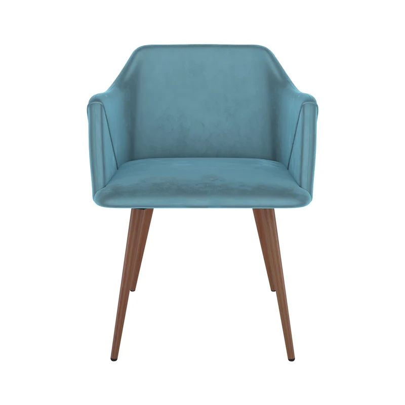 Chaise Daisy en velours bleu (lot de 2)
