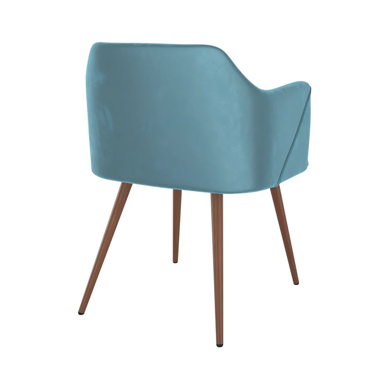 Chaise Daisy en velours bleu (lot de 2)