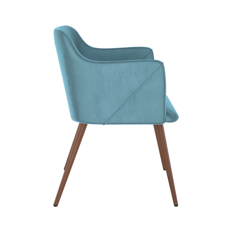 Chaise Daisy en velours bleu (lot de 2)