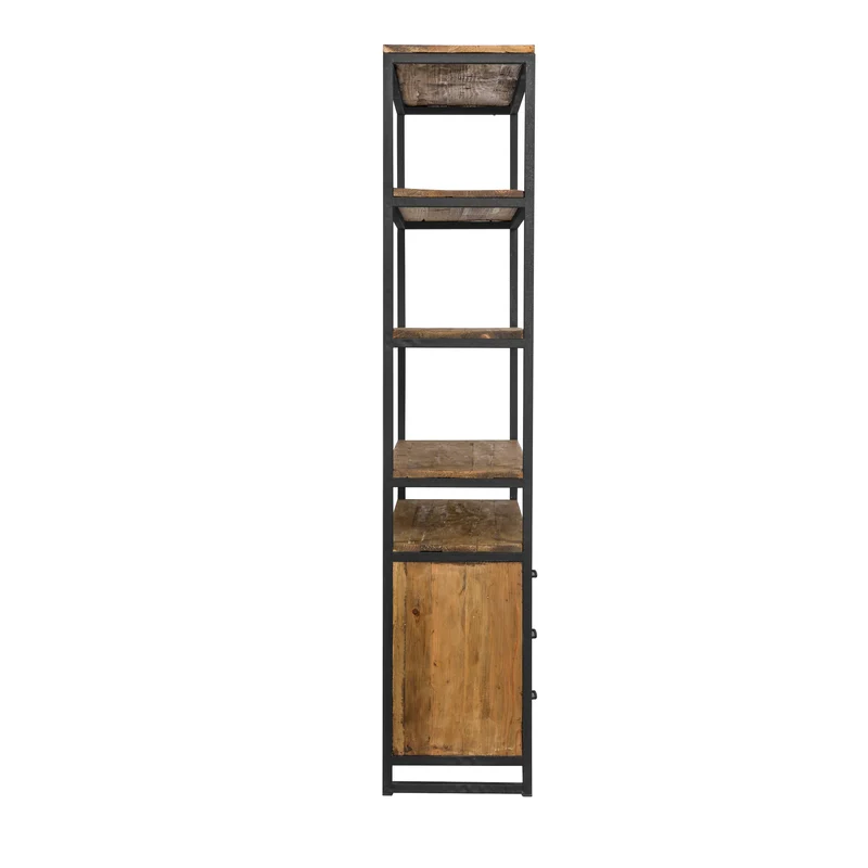 Bibliothèque Paname en bois et métal à tiroirs