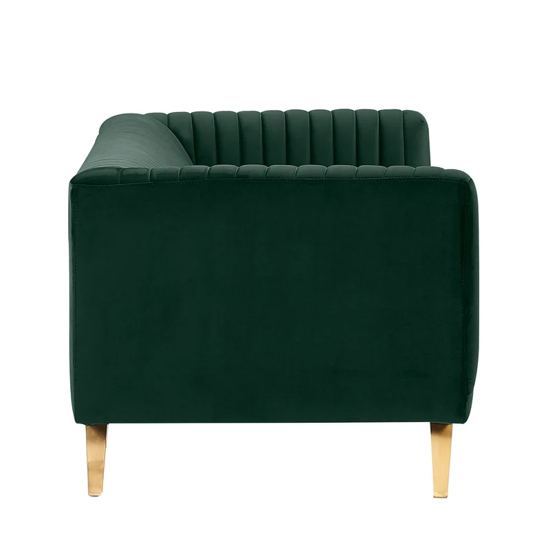 Canapé Gatsby 3 places en velours vert foncé