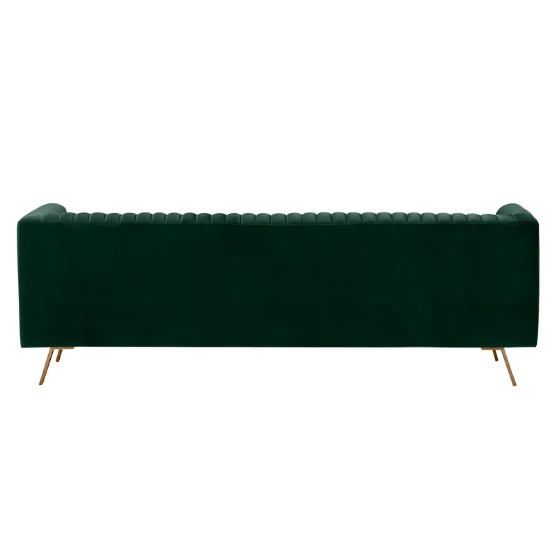 Canapé Gatsby 3 places en velours vert foncé