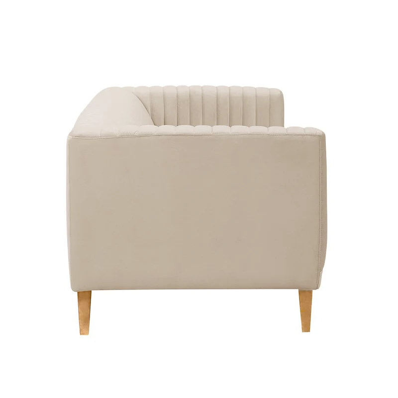 Canapé Gatsby 3 places en velours beige