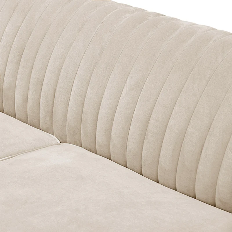 Canapé Gatsby 3 places en velours beige