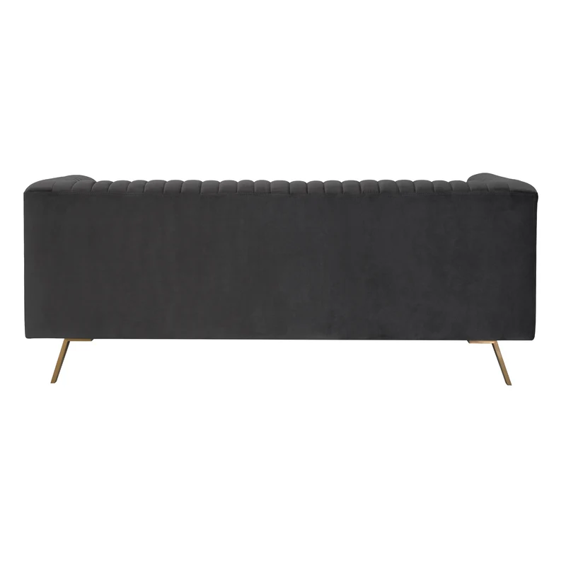 Canapé Gatsby 2 places en velours gris