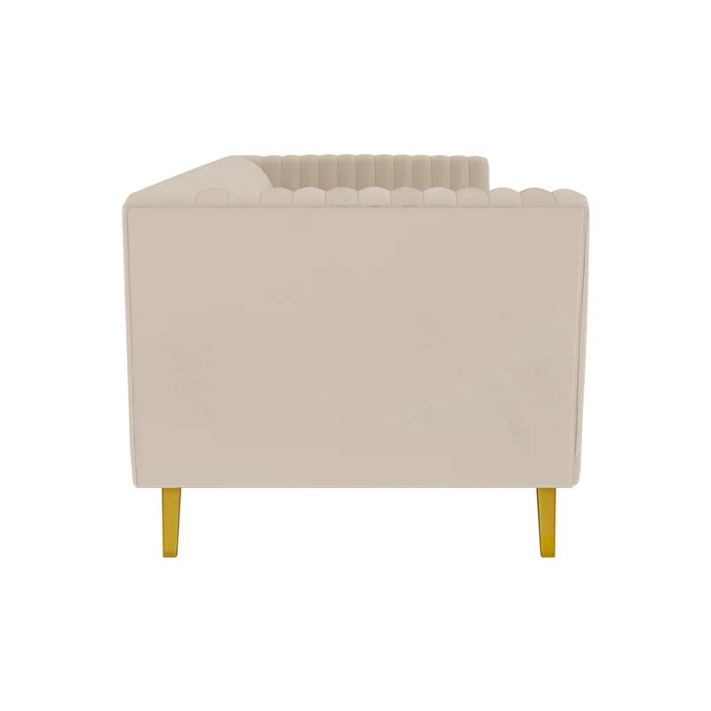 Canapé Gatsby 2 places en velours beige