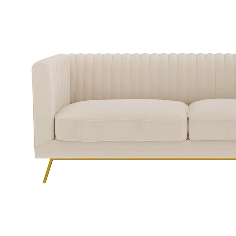 Canapé Gatsby 2 places en velours beige