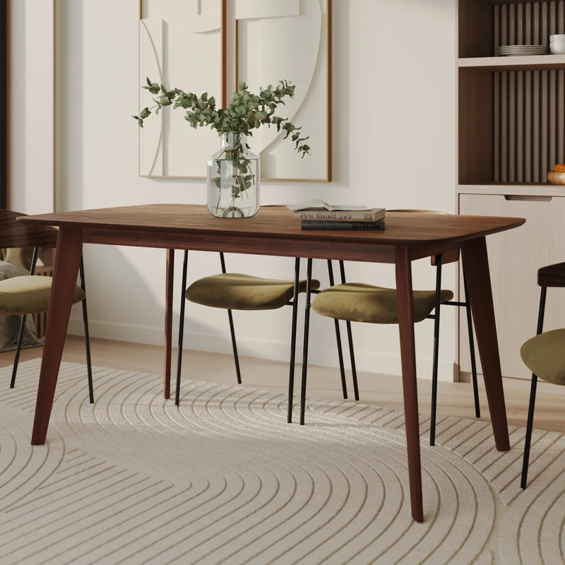 Table rectangulaire Oman 150 cm en bois foncé