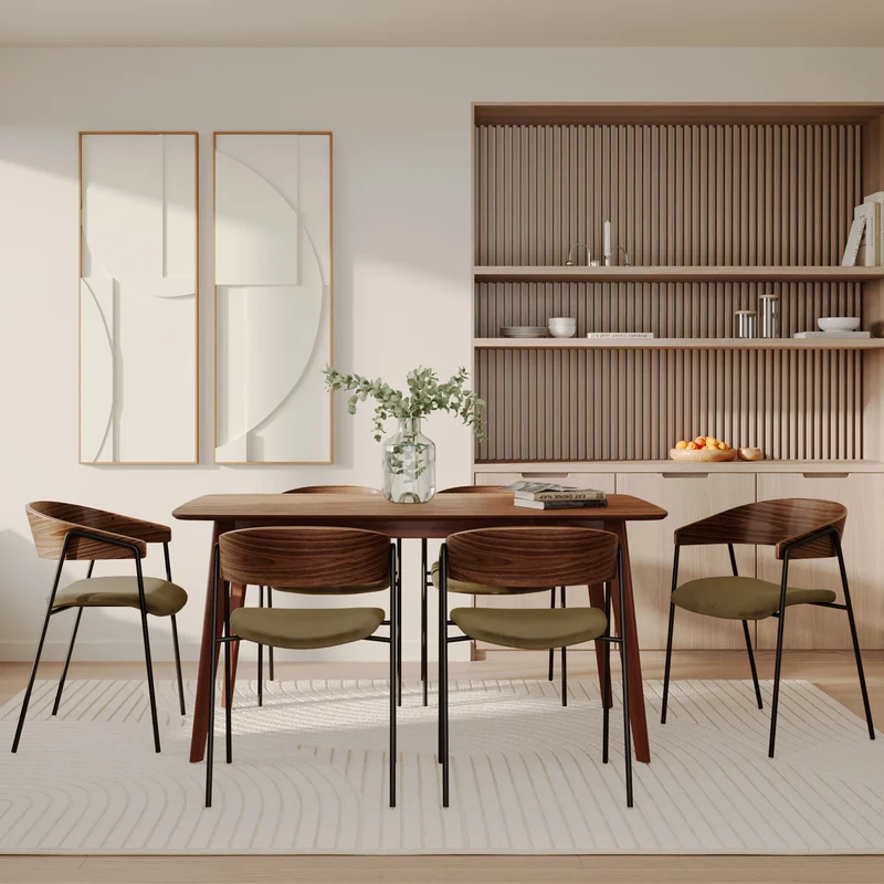 Table rectangulaire Oman 150 cm en bois foncé