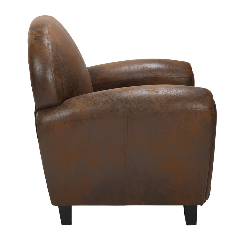 Fauteuil Club marron vieilli