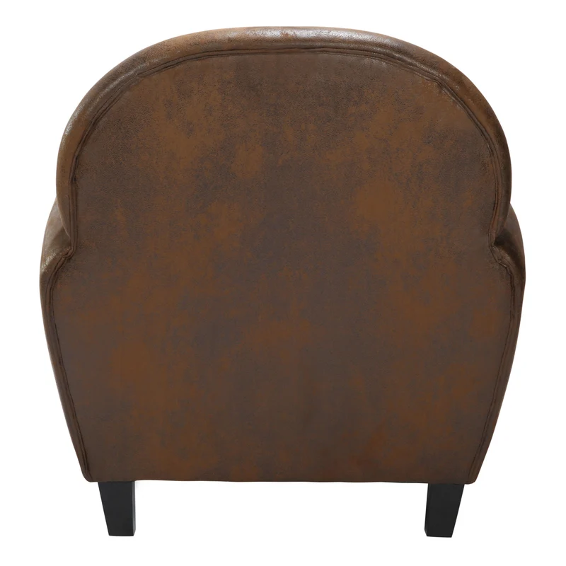 Fauteuil Club marron vieilli