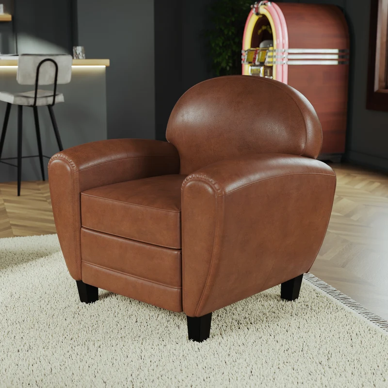 Fauteuil Club camel