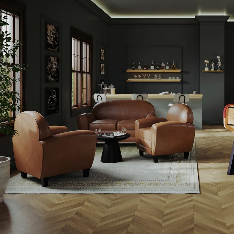 Fauteuil Club camel
