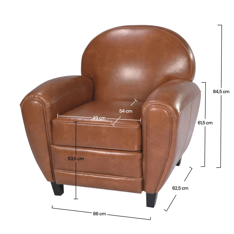 Fauteuil Club camel