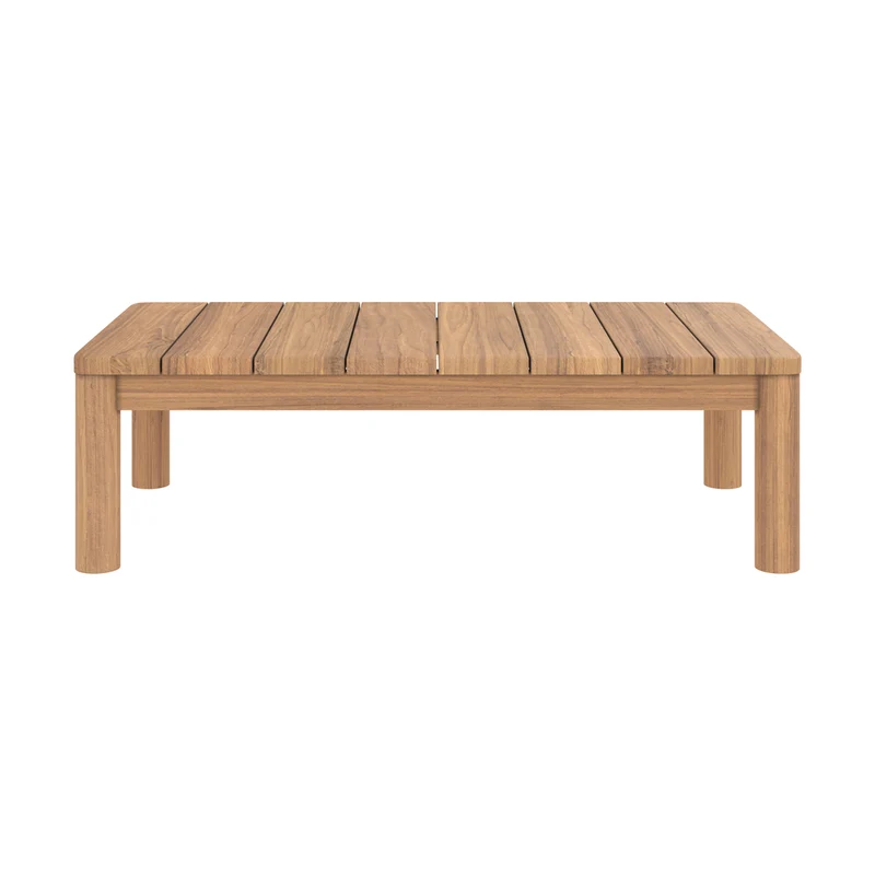Table basse de jardin Nadila en bois de teck massif