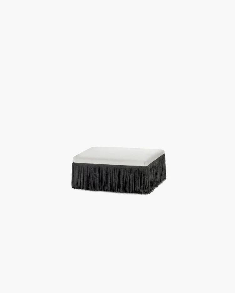 Ottoman S blanche noir Frin