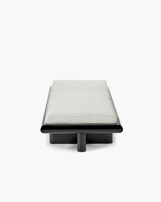 Banc L coco crème + cadre tulipier teinté foncé Taka