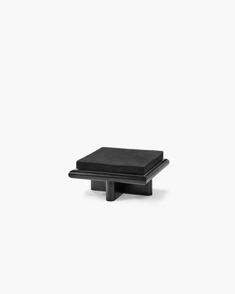 Banc S licot noir + cadre tulipier teinté foncé Taka