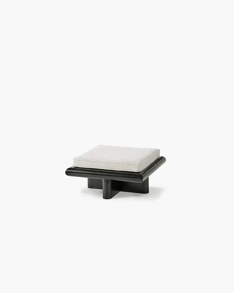 Banc S coco crème + cadre tulipier teinté foncé Taka
