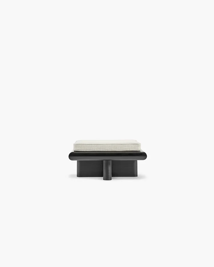 Banc S coco crème + cadre tulipier teinté foncé Taka