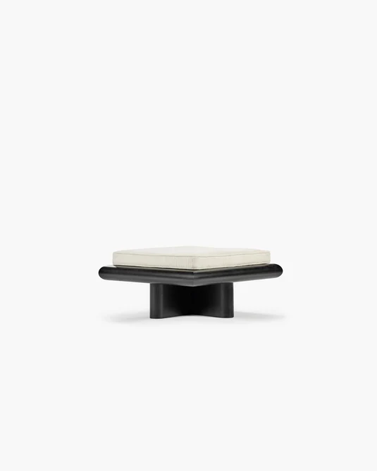 Banc S coco crème + cadre tulipier teinté foncé Taka