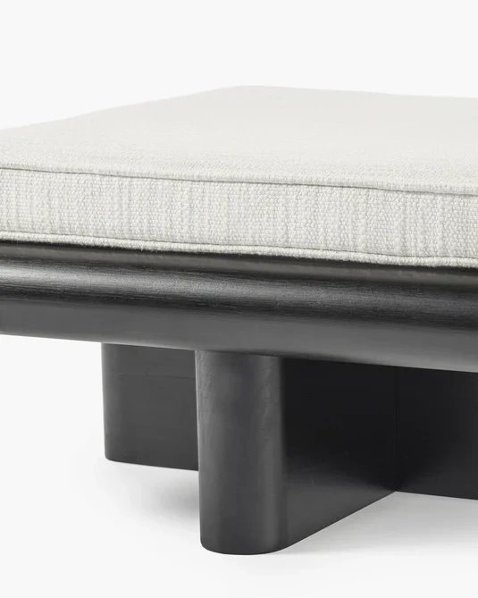 Banc S coco crème + cadre tulipier teinté foncé Taka