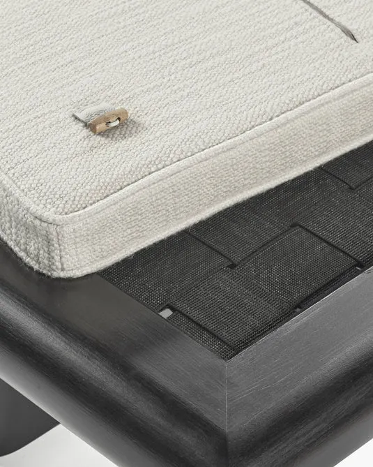 Banc S coco crème + cadre tulipier teinté foncé Taka