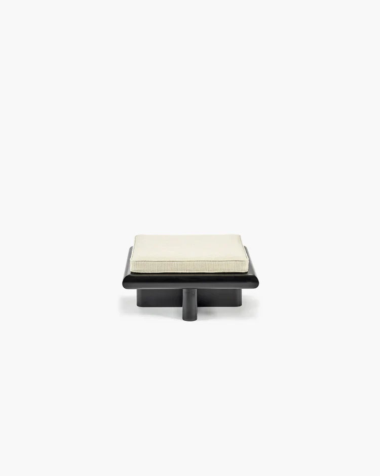 Banc S coco naturel + cadre tulipier teinté foncé Taka