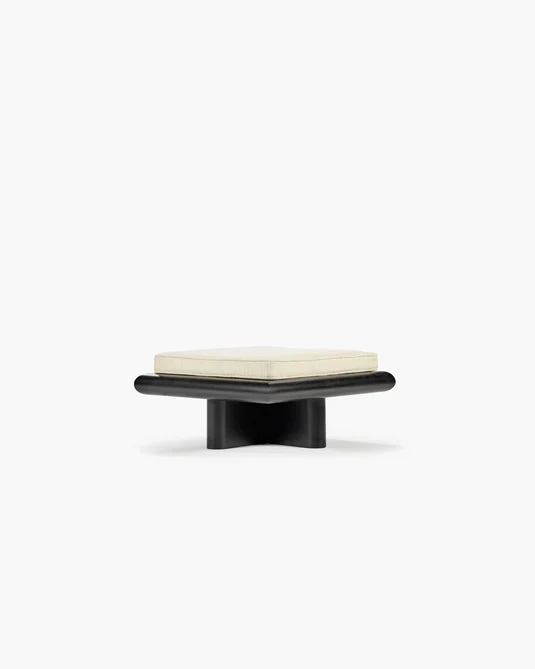 Banc S coco naturel + cadre tulipier teinté foncé Taka