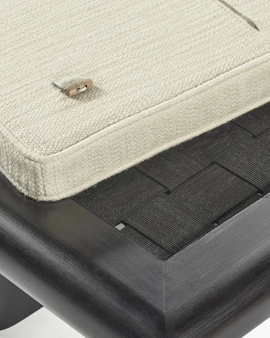 Banc S coco naturel + cadre tulipier teinté foncé Taka