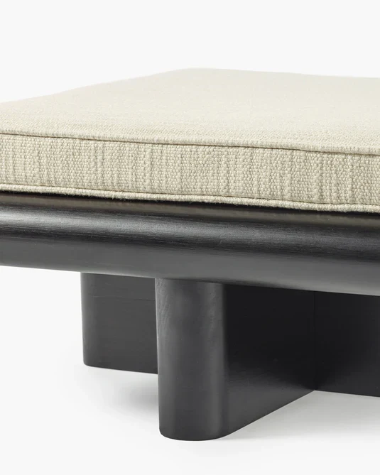 Banc S coco naturel + cadre tulipier teinté foncé Taka
