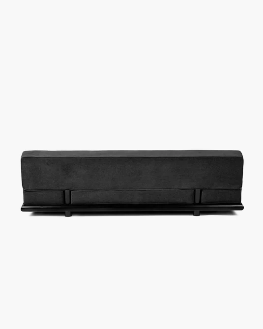 Canapé licot noir + cadre chêne noir Ono 3