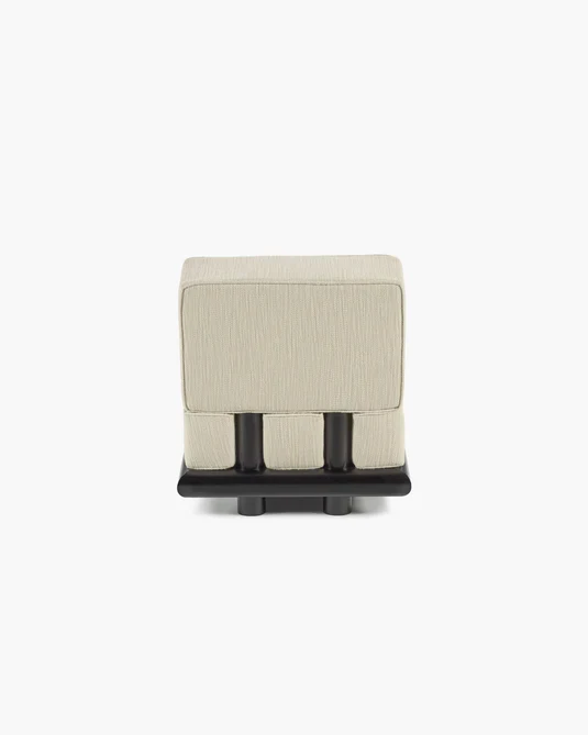 Canapé coco naturel + cadre tulipier teinté foncé Ono 1