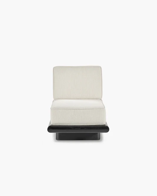 Canapé coco crème + cadre chêne noir Ono 1