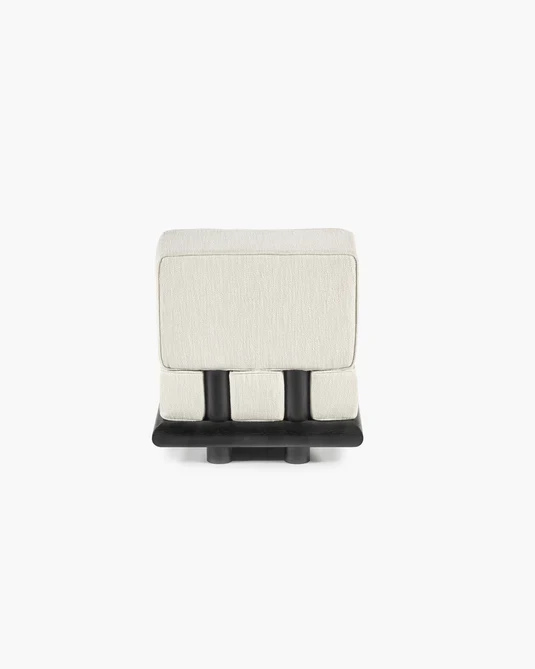 Canapé coco crème + cadre chêne noir Ono 1