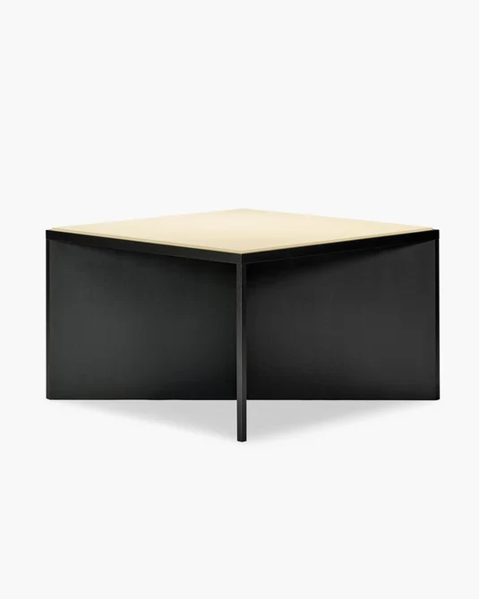 Table chêne noir/top chêne crème Kubé