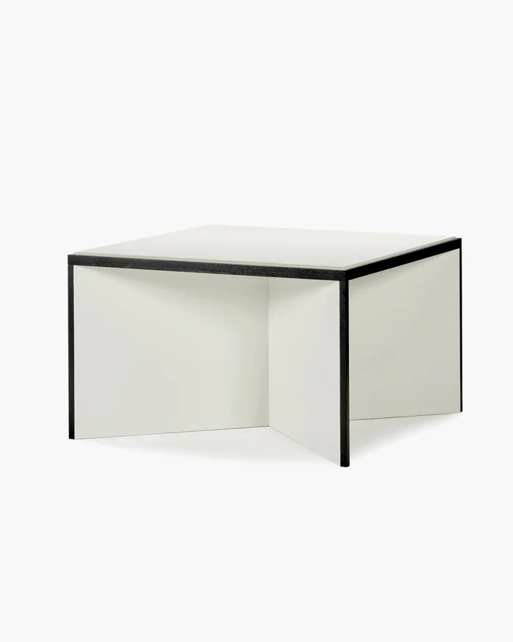 Table chêne blanc cassé-noir/chêne blanc cassé Kubé1
