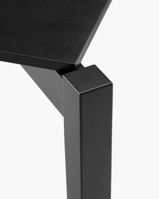 Table carré hêtre noir Eloïs
