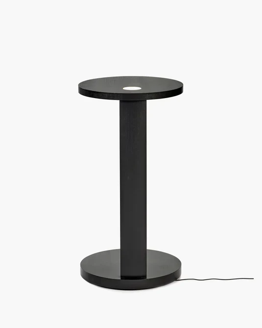 Table d'appoint L avec éclairage LED hêtre crème Aura