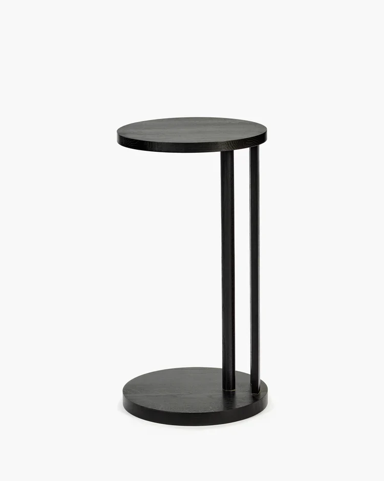 Table d'appoint L chêne noir Aura