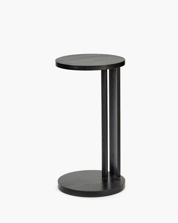 Table d'appoint L chêne noir Aura