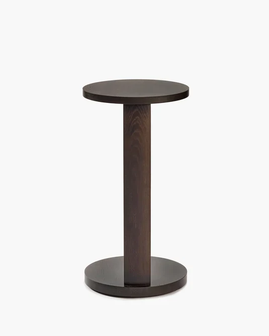Table d'appoint L chêne brun Aura
