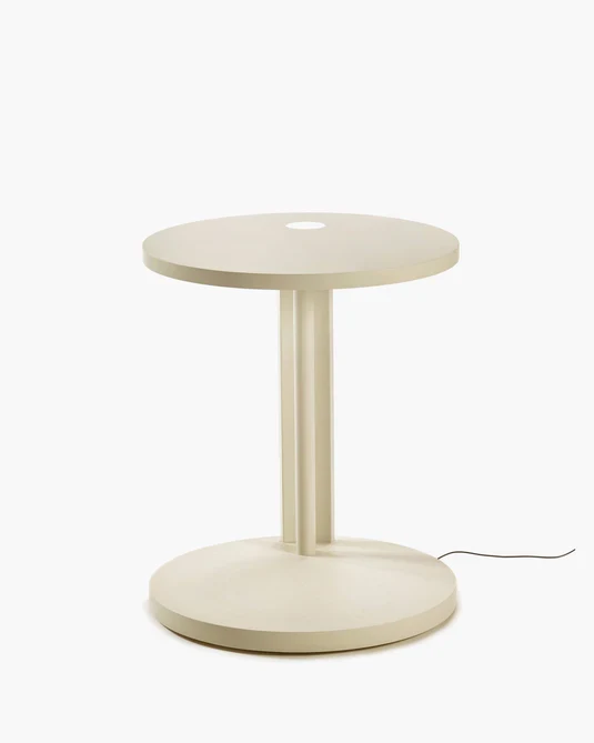 Table d'appoint S avec éclairage LED hêtre creme Aura
