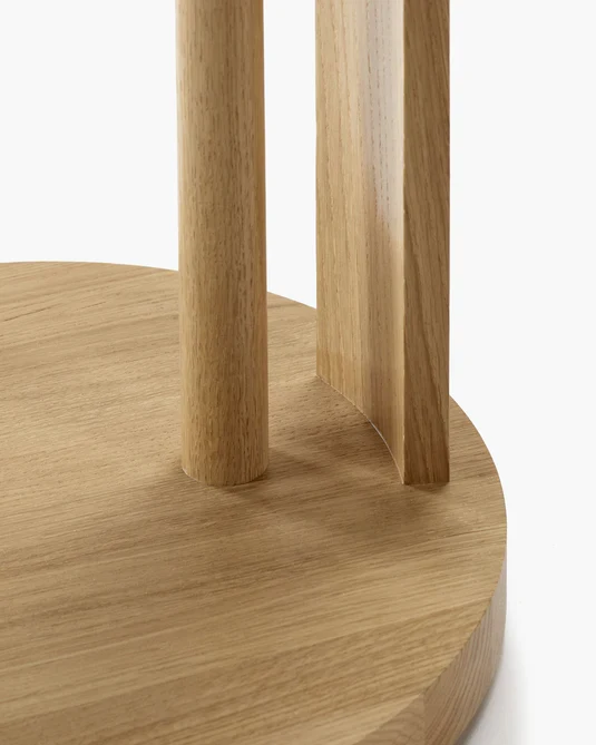 Table d'appoint S avec éclairage LED chêne nature Aura
