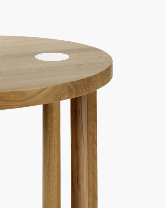 Table d'appoint S avec éclairage LED chêne nature Aura