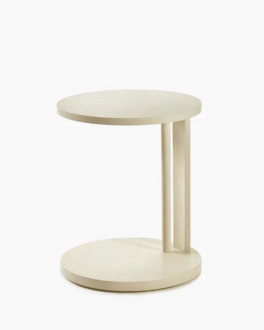 Table d'appoint basse hêtre crème Aura
