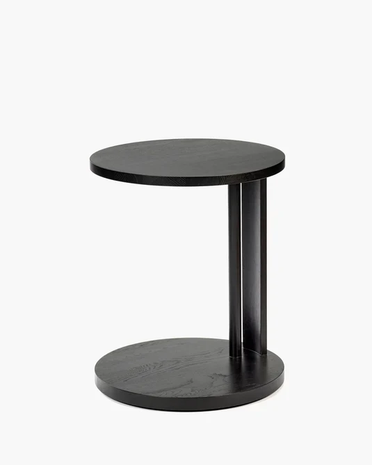 Table d'appoint basse chêne noir Aura