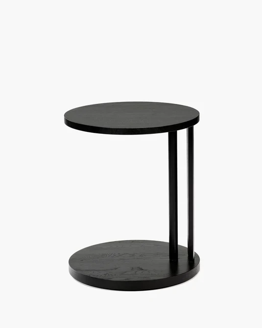 Table d'appoint basse chêne noir Aura
