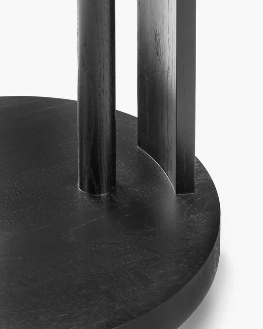 Table d'appoint basse chêne noir Aura
