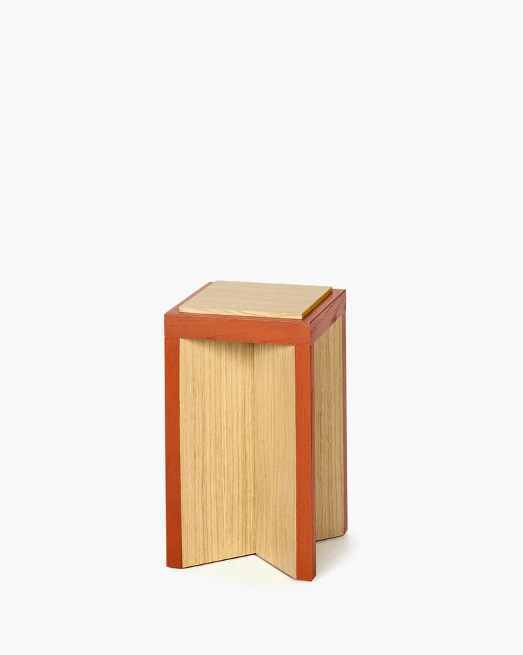 Table d'appoint chêne creme Kubé 4